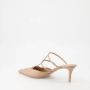 Fendi Denim Puntige Neus Hakken met Elastische Band Blue Dames - Thumbnail 9