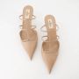 Fendi Denim Puntige Neus Hakken met Elastische Band Blue Dames - Thumbnail 12