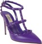 Valentino Garavani Elektrisch Violet Rockstud Hoge Hak Sandalen Purple Dames - Thumbnail 2