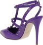 Valentino Garavani Elektrisch Violet Rockstud Hoge Hak Sandalen Purple Dames - Thumbnail 3