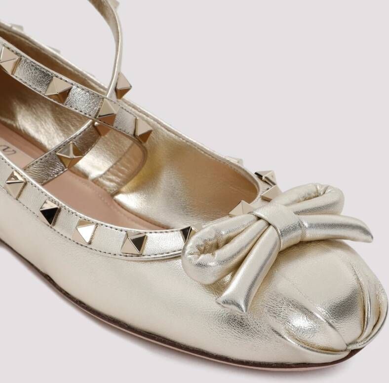 Valentino Garavani Rockstud Ballerinas in Platina Gray Dames