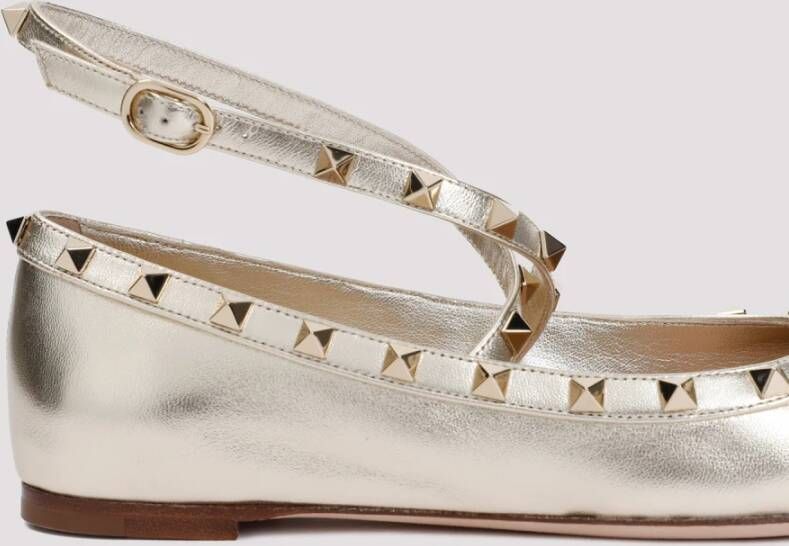 Valentino Garavani Rockstud Ballerinas R16 Platino Gray Dames