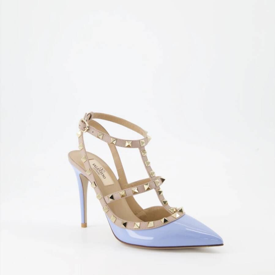 Valentino Garavani Rockstud Enkelband Hakken Blue Dames