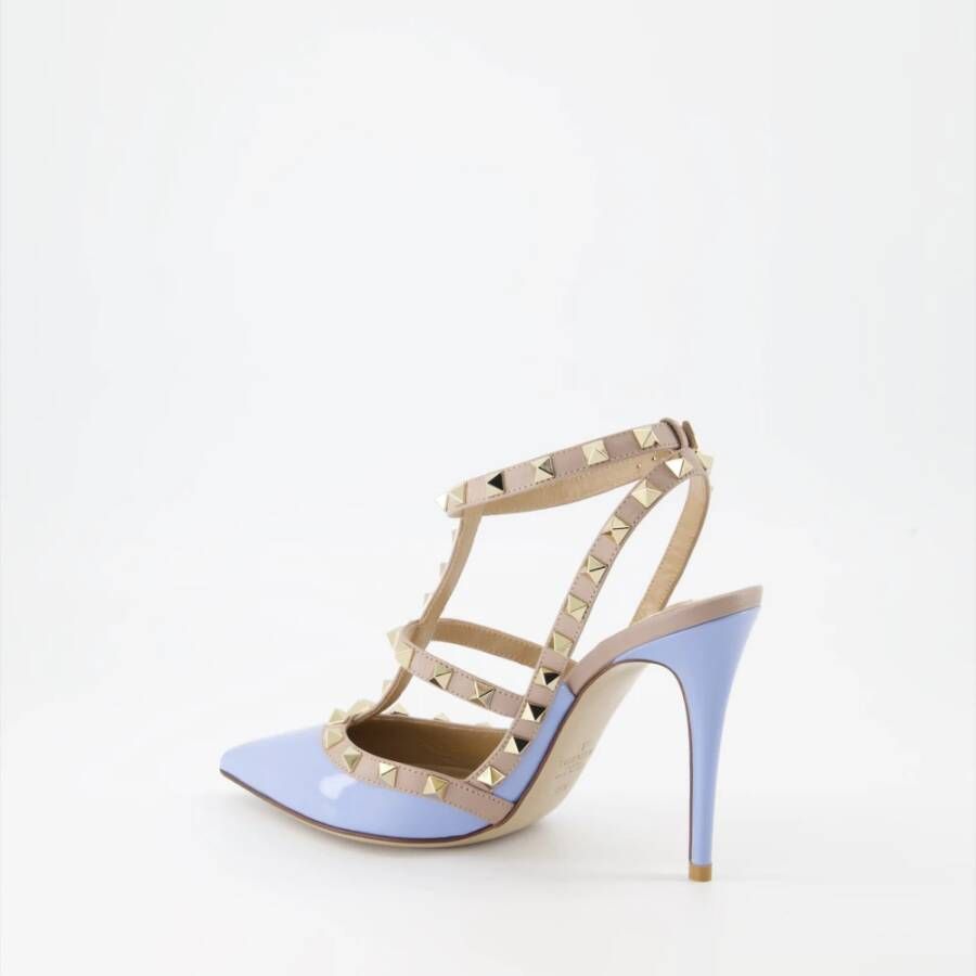 Valentino Garavani Rockstud Enkelband Hakken Blue Dames