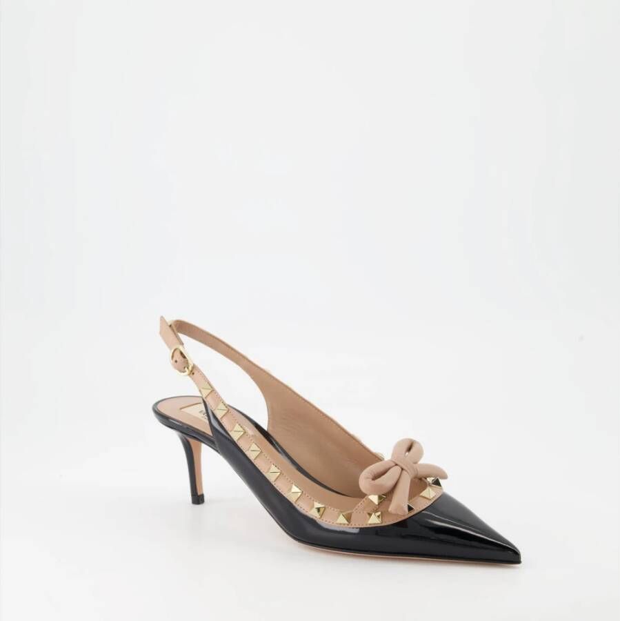 Valentino Garavani Rockstud Enkelband Pumps Black Dames