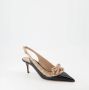 Valentino Garavani Zwarte Patentleren Rockstud Slingback Hakken Black Dames - Thumbnail 2