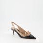 Valentino Garavani Zwarte Patentleren Rockstud Slingback Hakken Black Dames - Thumbnail 7