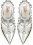 Valentino Garavani Zilveren Rockstud Patent Leren Pumps Gray Dames - Thumbnail 2