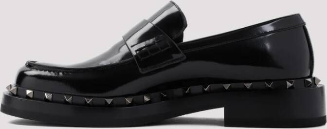 Valentino Garavani Stijlvolle Rockstud Loafers Black Heren