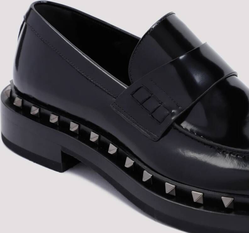 Valentino Garavani Stijlvolle Rockstud Loafers Black Heren