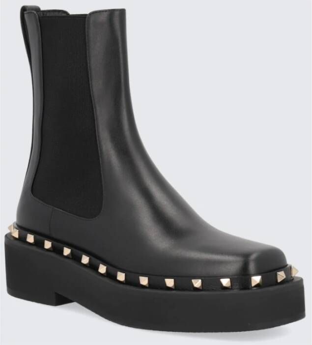Valentino Garavani Rockstud M-Way leren enkellaarsjes