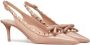 Valentino Garavani Rockstud Patentleren Slingback Platte Schoenen Pink Dames - Thumbnail 5