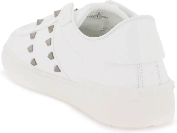 Valentino Garavani Rockstud Untitled Open Leren Sneakers White Heren