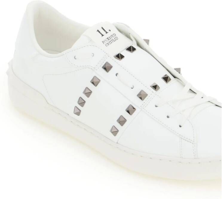 Valentino Garavani Rockstud Untitled Open Leren Sneakers White Heren