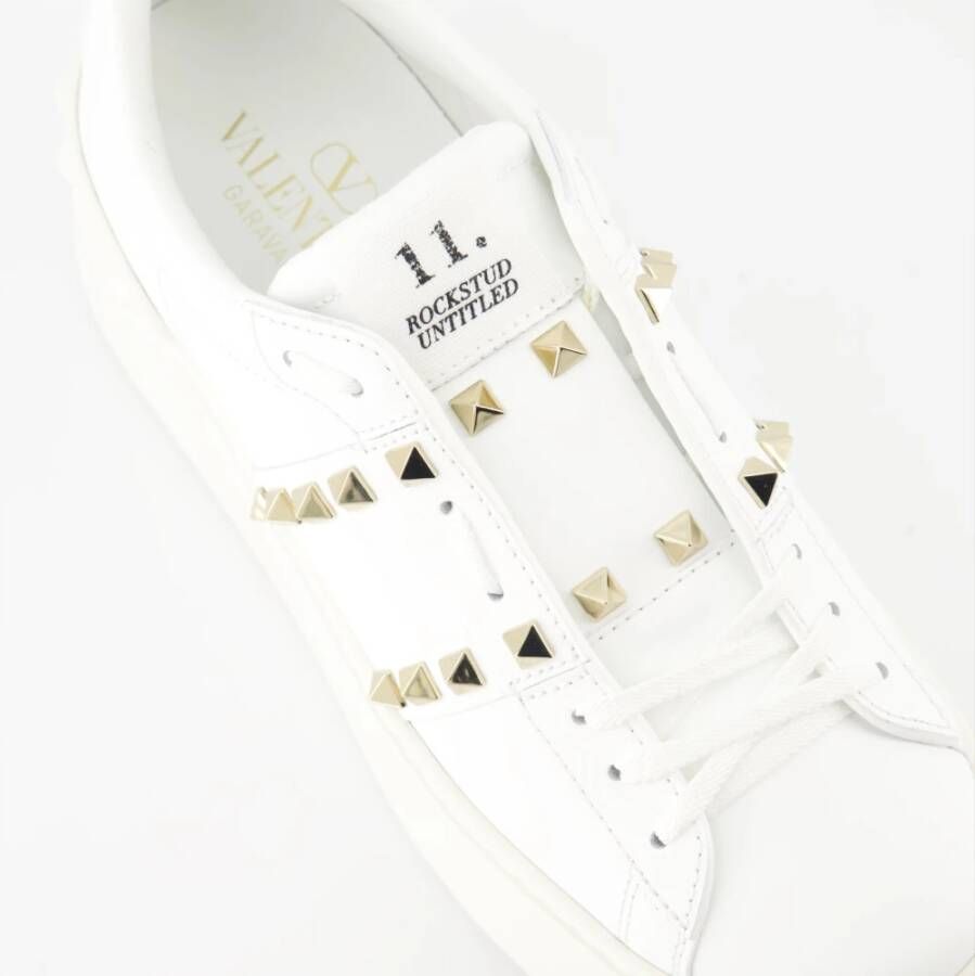 Valentino Garavani Rockstud Veterschoenen van Leer White Dames