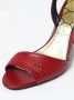 Valentino Garavani Sandalen Red Leather Sandals With V Logo And Ankle Strap in rood - Thumbnail 3
