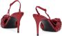 Valentino Garavani Rode leren slingback hakken - Thumbnail 2