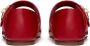 Valentino Garavani Rode platte schoenen met VLogo-band Red Dames - Thumbnail 3