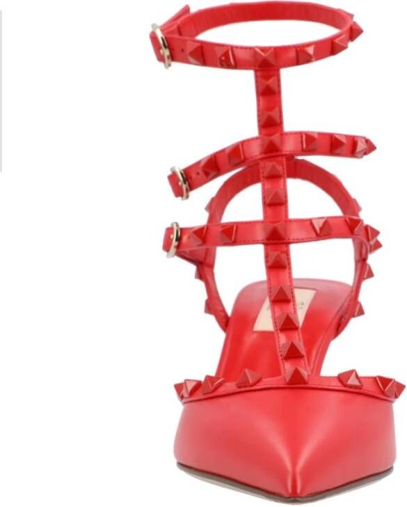 Valentino Garavani Rode Rockstud Pointy Toe Hakken