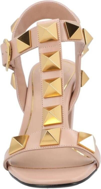Valentino Garavani Romeinse Stud Sandalen in Roze Leer