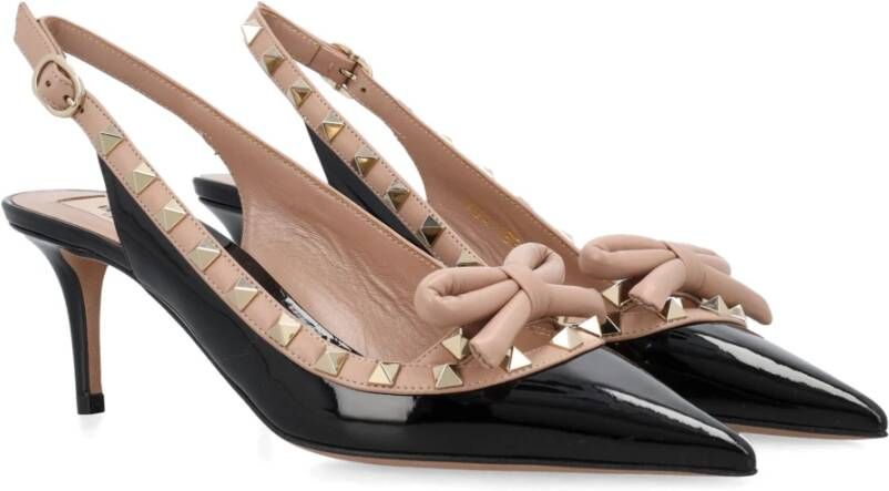 Valentino Garavani Rose Cannelle Gesloten Pomp Aw24 Black Dames