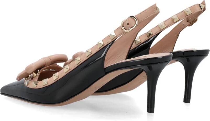 Valentino Garavani Rose Cannelle Gesloten Pomp Aw24 Black Dames