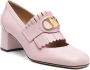 Valentino Garavani Roze franje platte schoenen met blokhak Pink Dames - Thumbnail 6