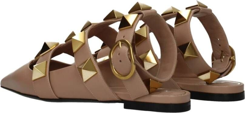 Valentino Garavani Roze Leren Sandaal met Studs