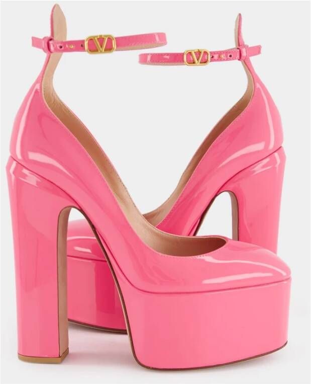 Valentino Garavani Roze Patent Platform Pumps