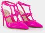 Valentino Garavani Roze Rockstud Enkelband Pumps Pink Dames - Thumbnail 3