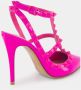 Valentino Garavani Roze Rockstud Enkelband Pumps Pink Dames - Thumbnail 6