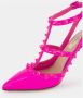 Valentino Garavani Roze Rockstud Enkelband Pumps Pink Dames - Thumbnail 7