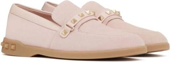 Valentino Garavani Roze Rockstud Instap Platte Schoenen Pink Dames