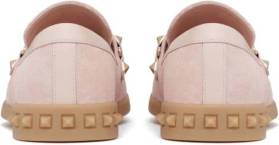 Valentino Garavani Roze Rockstud Instap Platte Schoenen Pink Dames