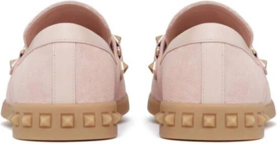 Valentino Garavani Roze Rockstud Instap Platte Schoenen Pink Dames