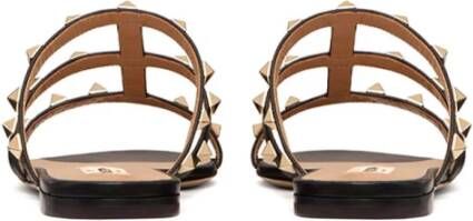 Valentino Garavani Slides Sandalen Zwart Leer Black Dames