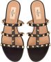 Valentino Garavani Slides Sandalen Zwart Leer Black Dames - Thumbnail 4