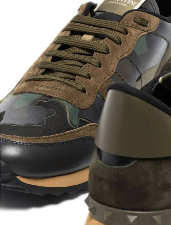 Valentino Garavani Groene Camouflage Sneakers Groen Heren