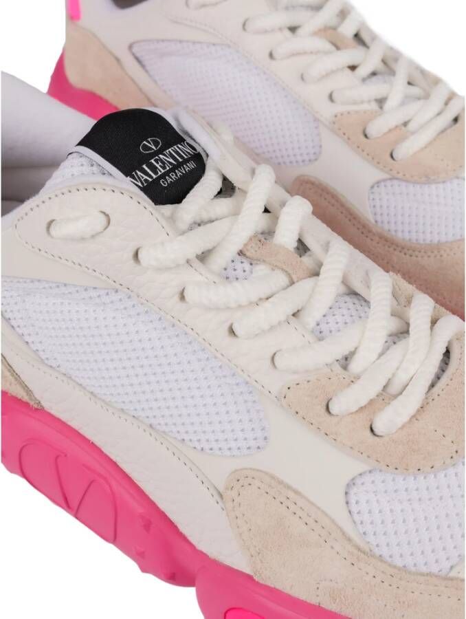 Valentino Garavani Gvani Leren Sneakers Roze Heren