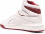 Valentino Garavani Ecru en Roze Calfskin Mid-Topappa Sneaker Wit Heren - Thumbnail 3