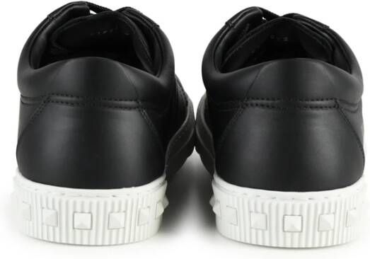 Valentino Garavani Zwarte Leren Sneakers voor Heren Zwart Heren