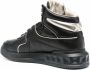 Valentino Garavani Zwarte Leren Sneakers met Geperforeerd Detail Black Heren - Thumbnail 2