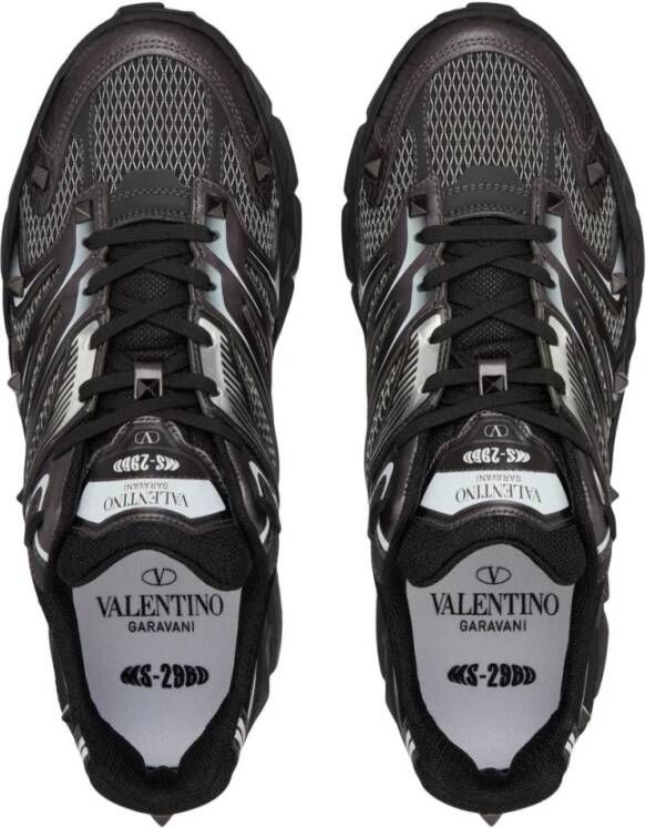 Valentino Garavani Zwarte Stud Sneakers Zwart Heren