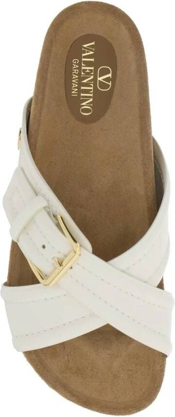 Valentino Garavani Stijlvolle Slip-On Sandalen met Kruisbanden