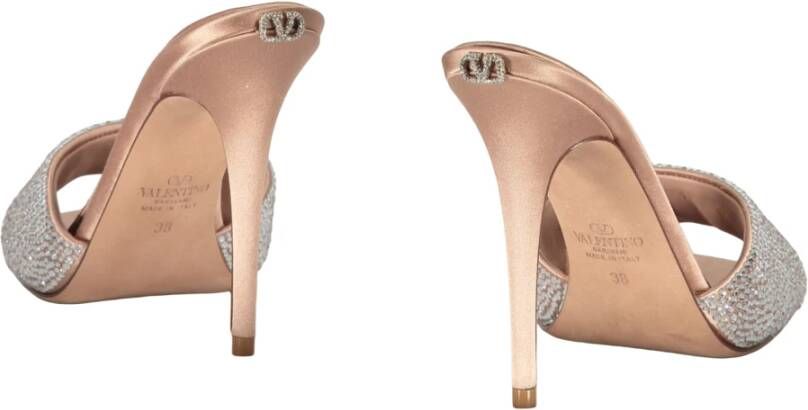 Valentino Garavani Strass Stiletto Hakken met Logo op de Achterkant