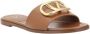 Valentino Garavani Bruin Leren Platte Sandalen Brown Dames - Thumbnail 2