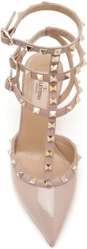 Valentino Garavani Studded Caged Pumps Beige Dames