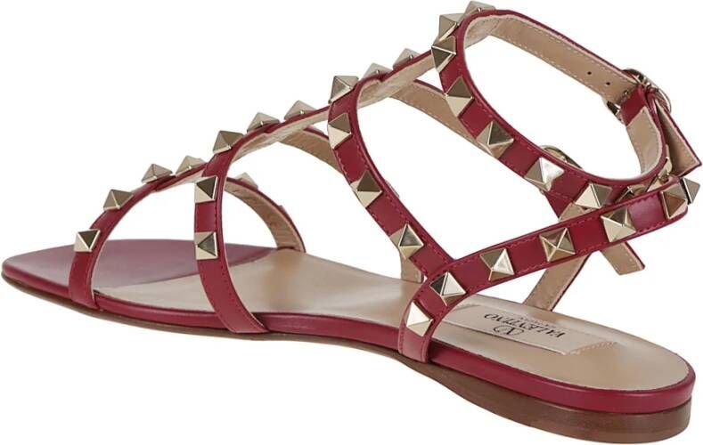 Valentino Garavani Studded Kalfsleren Enkelband Sandaal