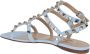 Valentino Garavani Studded Kalfsleren Enkelsandaal - Thumbnail 2