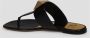 Valentino Garavani Studded Leather Flat Thong Sandal Black Dames - Thumbnail 4